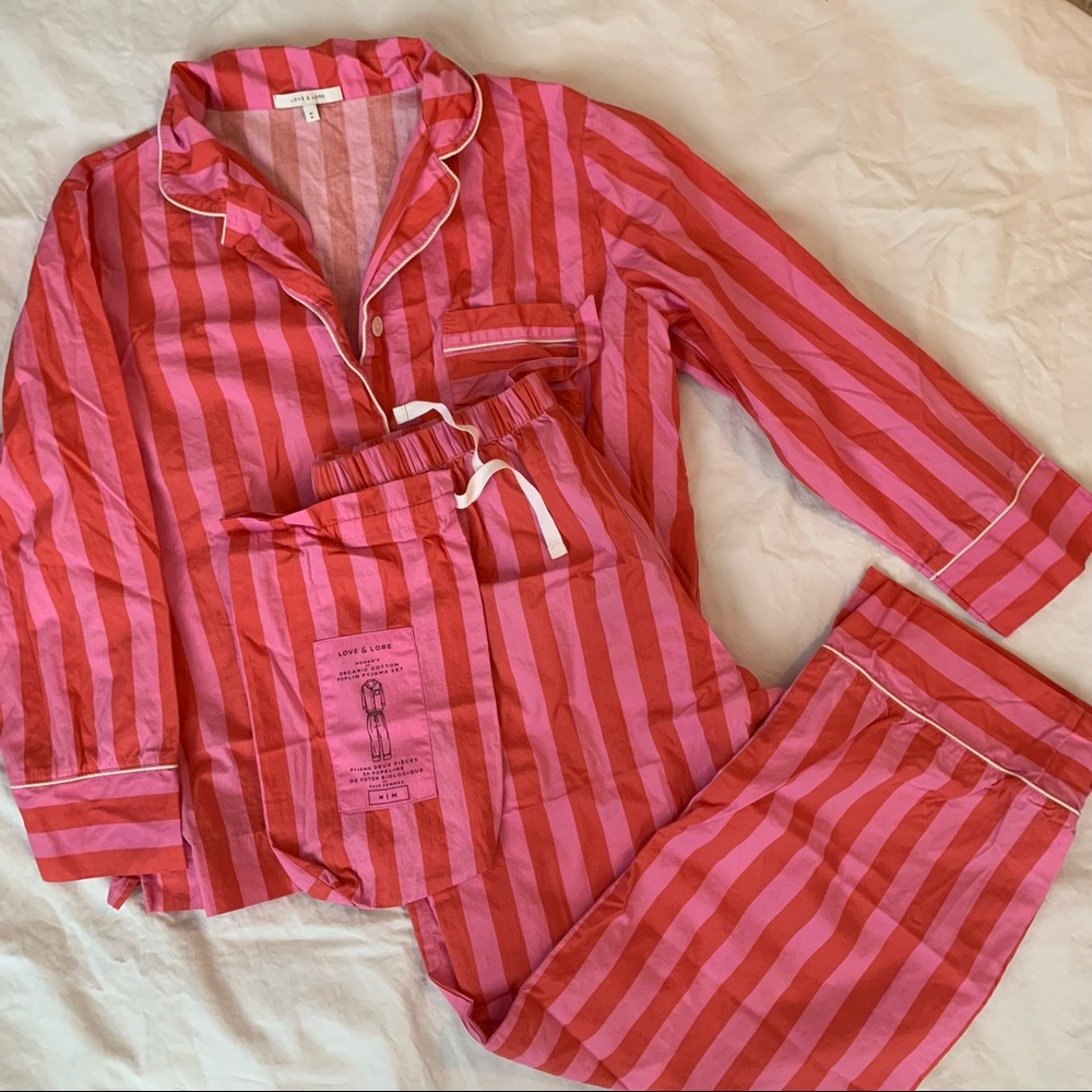 Love & Lore Rose Stripe Poplin Pyjamas